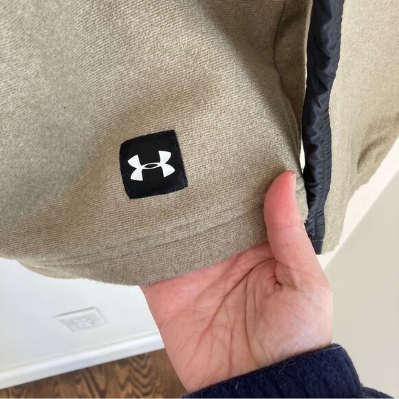 UNDER ARMOUR MENS COLDGEAR PULLOVER 1/4 ZIP JACKET TAN & BLACK Size XL - EUC! - Picture 6 of 9